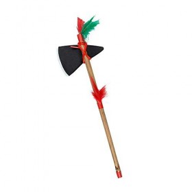 Boland 44133 Hache indienne 38 cm Multicolore Indien Wild West Arme Tomahawk Plumes Plastique Accessoire Carnaval Fête à thèm