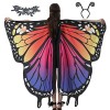 Joberio Cape Papillon - Papillon en Polyester pour Adultes - Fée Costume Femmes Les Deux Côtés Ailes Papillon Châle Halloween