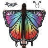 Joberio Cape Papillon - Papillon en Polyester pour Adultes - Fée Costume Femmes Les Deux Côtés Ailes Papillon Châle Halloween