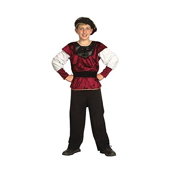Bristol Novelty CC542 Costume de Prince de la Renaissance, Taille, Multicolore, Grand