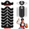 qingmeng Chapeau de pirate pour enfants, 16 pièces cache-œil pirate pour enfants, 8 chapeaux de pirate, 8 cache-yeux pirate p