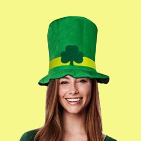 NiseWuds Ensembles de costumes de la Saint-Patrick, accessoires de vêtements pour accessoires de chapeau Shamrock Lunes à nœu