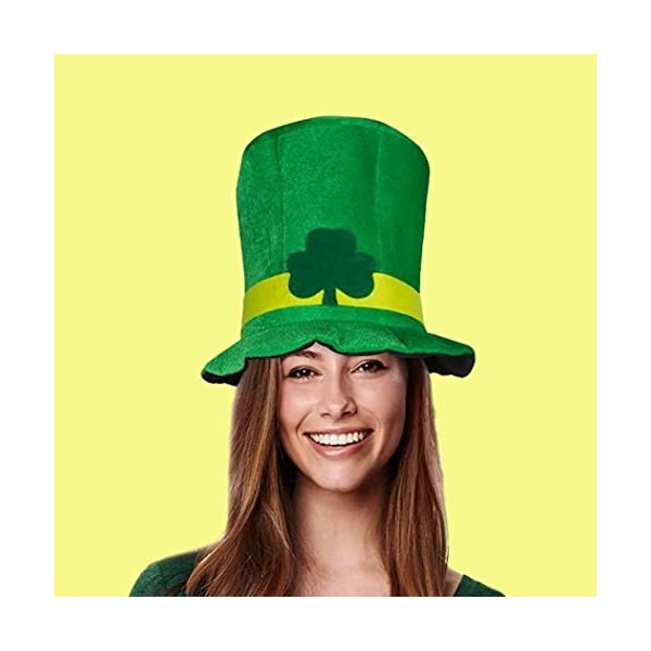 NiseWuds Ensembles de costumes de la Saint-Patrick, accessoires de vêtements pour accessoires de chapeau Shamrock Lunes à nœu