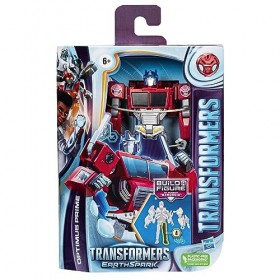 Transformers Toys EarthSpark Deluxe Class Optimus Prime, 12.5-cm Action Figure, Robot Toys for Children Aged 6 and Up