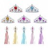 Aomig Elsa 10 Pièces Cadeau Set, Princesse Inclus Couronne avec Baguette Magique, Princesse Dress Up Accessoires Filles Diadè