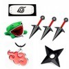 Yoeaiwoas Anime Cosplay Accessoires - Bandeau Konoha,Collier Ak atsuki, Grenouille Porte-Monnaie,Jouet En Plastique pour Homm