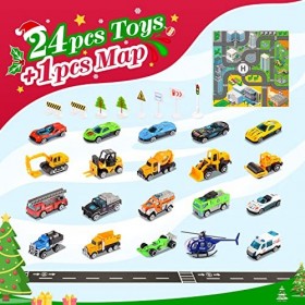 Diyfrety Jouet Enfant 2 3 4 5 6 7 ans, Calendrier de lavent 2023 Voiture Enfant Cadeau de Noël Jouet Garcon Fille 2-7 ans Ca