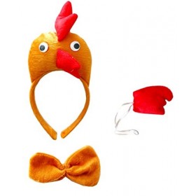 Lovelegis Set serre-tête de coq – queue – nœud papillon – animaux – costume – déguisement – carnaval – Halloween accessoires 