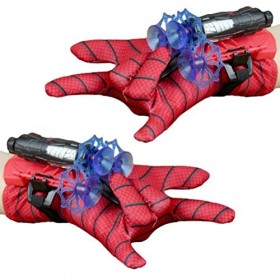 PAIQIU Gants de Lanceur Spiderman, tireur Web de Super héros pour Enfants, Accessoires de héros de Cosplay de Jouet de Poigne