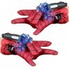 PAIQIU Gants de Lanceur Spiderman, tireur Web de Super héros pour Enfants, Accessoires de héros de Cosplay de Jouet de Poigne