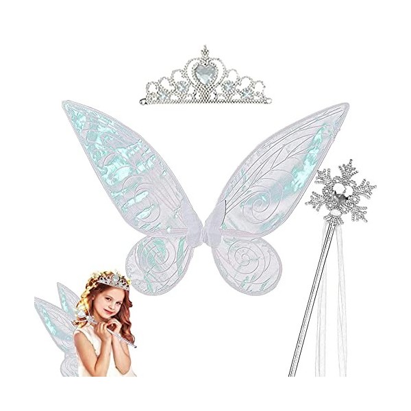 HIQE-FL Ailes dange Adulte,Ailes de Fée Enfant,Fairy Wings Adult,Ailes de Fée Papillon pour Filles,Ailes de Fée Déguisement,