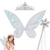 HIQE-FL Ailes dange Adulte,Ailes de Fée Enfant,Fairy Wings Adult,Ailes de Fée Papillon pour Filles,Ailes de Fée Déguisement,