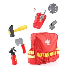 Coffret dincendie sauvetage intelligent, 7 pièces, équipement pompier, costume pompier, ensemble jouets jeu rôle pour enfant