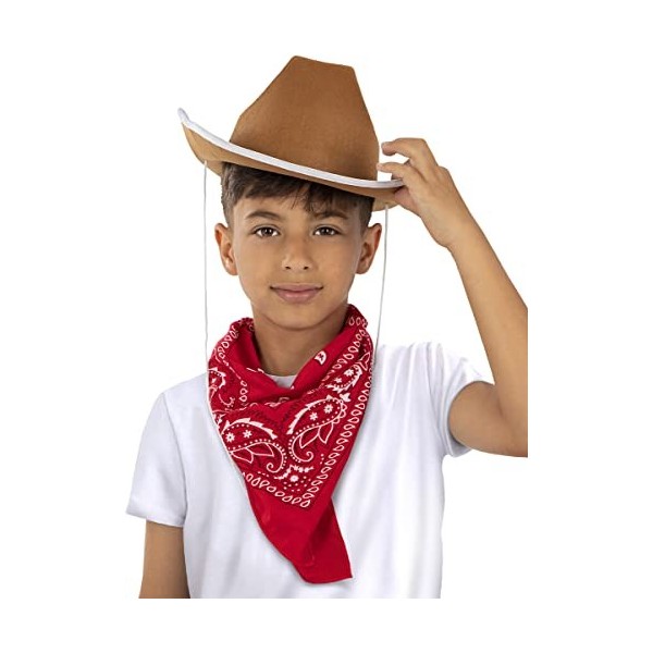 Funidelia | Chapeau cowboy pour garçon Cowboys, Indiens, Western - Accesoires pour enfant, accessoire pour déguisement - Marr