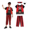 AOMIG Costume de Pirate pour enfants, costume de jeu de rôle pirate de luxe pour les garçons, Déguisement Pirate Costume Enfa