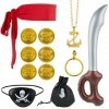 COLOFALLA 7PCS Costume Pirate Cosplay Accessoires Pirate Jeux Déguisement pour Anniversaire Carnaval Fête Halloween