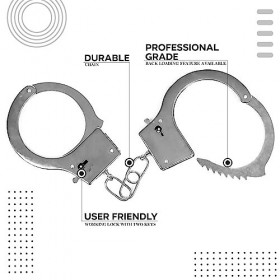 Menottes en métal pour enfants - Jouet de jeu - Menottes de police avec 2 clés - Pour enfants et adultes - Jeux de police et 