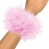 JAWSEU Poignets Plumes, Bracelet Slap Plume Manchette de Poignet Plume Accessoire Déguisement Femme Manche Plume Poignet Élég