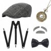 SKHAOVS 1920s Hommes Déguisements Accessoires, Accessoire Annee 20 pour Homme, Gatsby Gangster Costume Accessoires, Flapper A