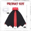 Meleager Deguisement Vampire Enfant, Cape Halloween avec Dent de Vampire, Costume Diable pour Garçons et Filles comme Accesso