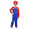 Auoisgo Costumes de jeu de rôle Mario, costumes de jeu Mario pour enfants, trois tailles, costumes de cosplay dHalloween ta