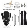 MIVAIUN 6 Pcs 1920s Accessoires Set, Accessoire Annee 20, Accessoire Gatsby Femme, 1920 Charleston Femme Costume, 20s Flapper