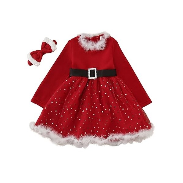 Yavion Robe Naissance Mon 1er Noël Deguisement Pokemon Enfant Tenue Noel Enfant Robe+De+Soirée DéGuisement Enfant Fille Degui