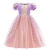 IWEMEK Enfants Déguisements Filles Raiponce Robe de Princesse Longue en tulle + Accessoires Ensemble Conte De Fées Cosplay Ha