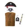 Mufeng Costume Pirate Enfants Déguisement Pirate Garçon Accessoires Pirate Tenue Halloween Pirate Costume Enfant 3-16 Ans Noi