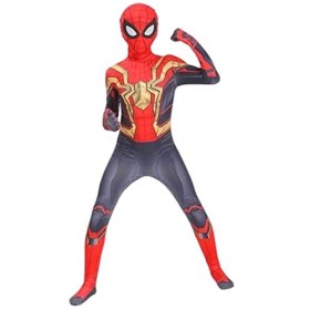 Costume Spiderman Enfant Deguisement Spider Super Héros Masque Spidey Accessoire Cosplay Halloween Carnaval Mardi Gras Cadeau