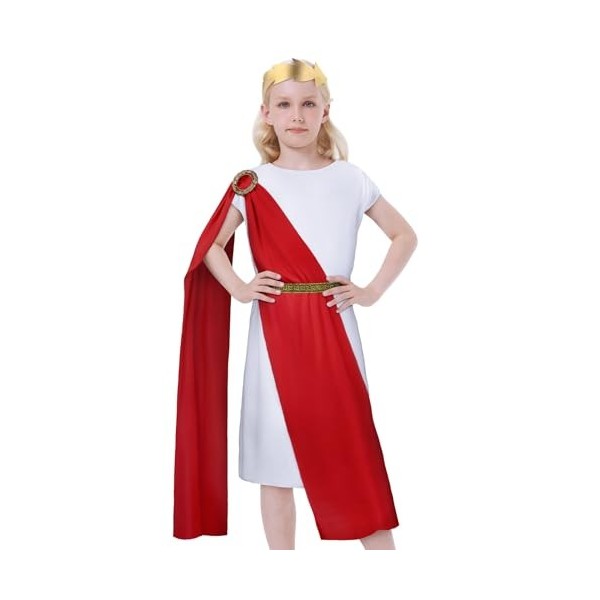 AOOWU Déguisement Costume Enfant Fille Romaine, Deguisement Legionnaire Romain Enfant, Déguisement pour enfant et accessoires