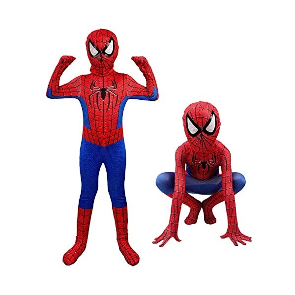 Amycute Costume Super Héros Enfant Deguisement Spider Super Héros Super Héros Masque Spidey Accessoire Cosplay Halloween Carn