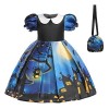 Susenstone Déguisement Filles Enfants Princesse Robe Halloween Fille Citrouille Orange Noire Halloween Déguisement Enfant Acc