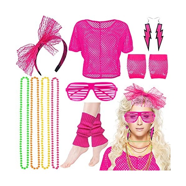 Deguisement Annee 80 Femme,Costume Annee 80 Femme,Déguisement Année
