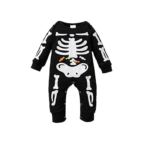 Yavion Déguisement Halloween Bébé Déguisement 2 Ans,Déguisement Man 1 an Anniversaire Fille Accessoire Photo Bebe Body Blanc 