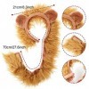 XEPST Ensemble de Costumes de Lion Animal, Bandeau Oreilles de Lion Queue et Patte pour Costume dAnimal Accessoires de Fête 