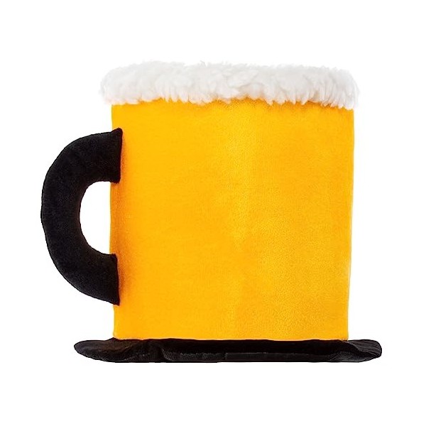Brandsseller Chope à bière avec anse en peluche - Costume de carnaval - Chapeau de fête - Déguisement denterrement de vie de