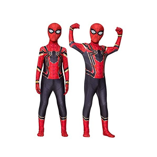 Halloween Deguisement Jumpsuit Enfants,3D Déguisement Héros Costume Complet aver Masques,Garcon Fille Cosplay Extensible Ones