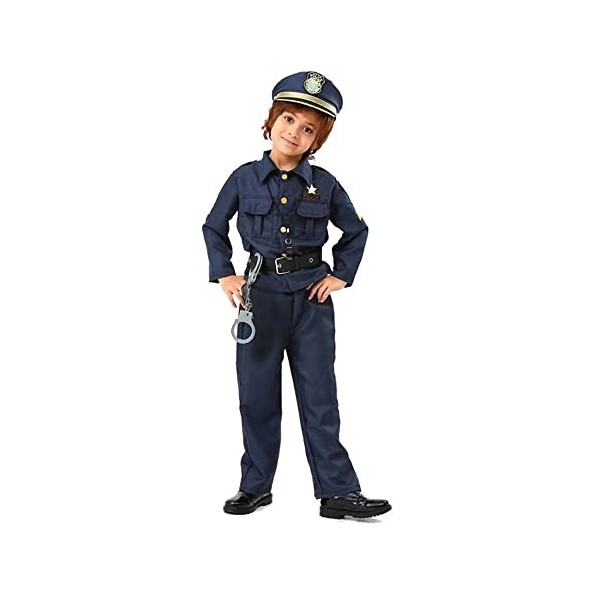 Lengender Déguisement Policier Enfant Costume de Luxe pour Jeu de R