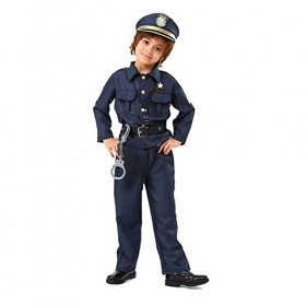 Lengender Déguisement Policier Enfant Costume de Luxe pour Jeu de Rôle Policier, 100-110 