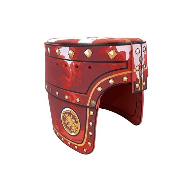 Liontouch - Casque de Chevalier Noble, Rouge | Jouet médiéval en Mousse pour Enfants avec thème du Lion doré | Armure de Comb