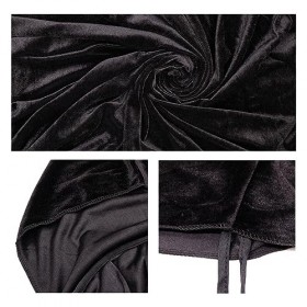 Topways® Cape noire avec capuche pour enfants, 1,5 m, noir, déguisement de fête, accessoire pour Halloween, cosplay pour enfa