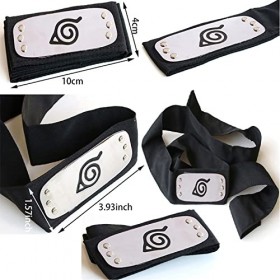 Hornblatty Anime Bandeau Anti Feuille Village Ninja Métal Headband Cosplay Accessoires de Déguisement pour Unisexe enfants