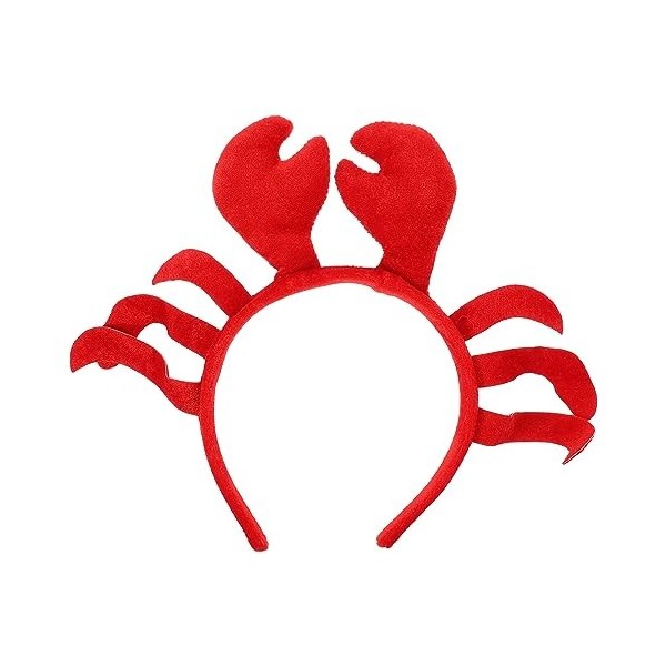 PRETYZOOM Tête de Homard Bopper - Bandeau en Peluche avec Crabe Rouge - Joli Dessin animé - Accessoire de Coiffure pour Anniv