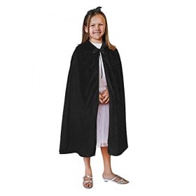 Cape à capuche en velours pour enfants - Costume de sorcière vampire Wicca - Cosplay - Carnaval - Jeu de rôle - Accessoire de