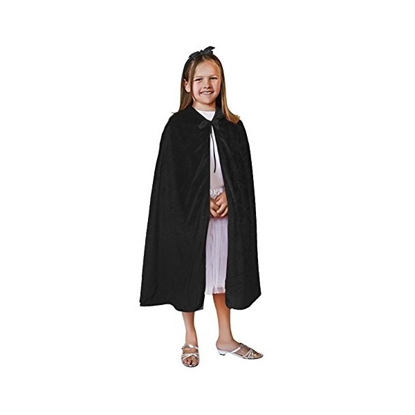 Cape à capuche en velours pour enfants - Costume de sorcière vampire Wicca - Cosplay - Carnaval - Jeu de rôle - Accessoire de