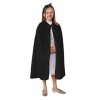 Cape à capuche en velours pour enfants - Costume de sorcière vampire Wicca - Cosplay - Carnaval - Jeu de rôle - Accessoire de