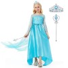 AOOWU Robe Princesse Fille, Robe Elsa Enfant de Princesse, Deguisement Robe Princesse, Déguisement de Cape pour Fête/Cosplay 