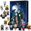 Calendrier de lAvent 2023 avec jouets dHalloween - Contient 24 jouets Jack et Sallys - Calendrier de lAvent pour tout-peti