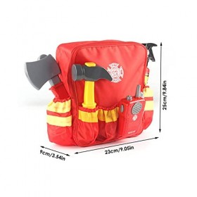 Jeu, Jouet Simulation Pompier, kit doutils Cosplay, Pompiers, Roues, Accessoires, Paquet, Sac à Dos, Marteau, Jouet, Hache, 